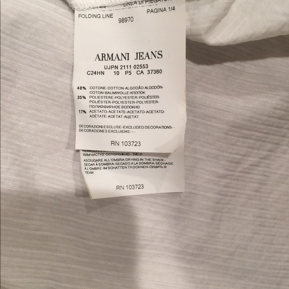Armani Jeans - White Blouse Short Sleeveless - Picture 3 of 4